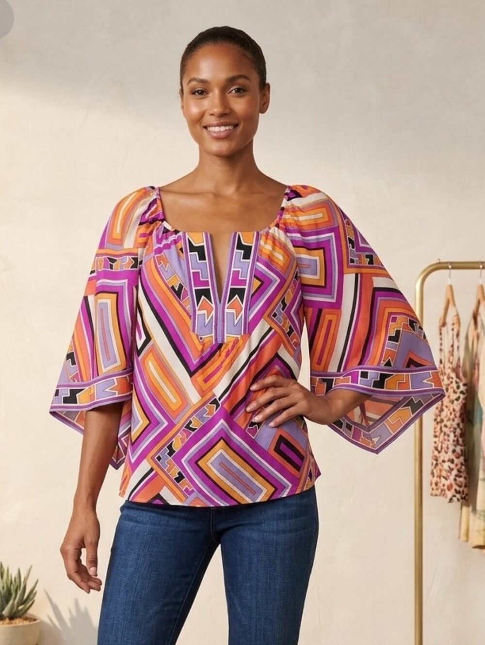 Alice & Trixie Colorful Geometric Blouse